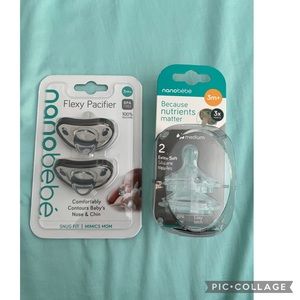 Nano baby pacifire (3m+) and silicon nipples 3m+ medium flow